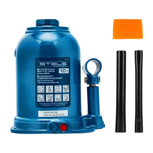 Домкрат гидравлический бутылочный телескопический, 10 т, подъем 180-430 мм Stels по ценам производителя в Воронеже с доставкой по всей России