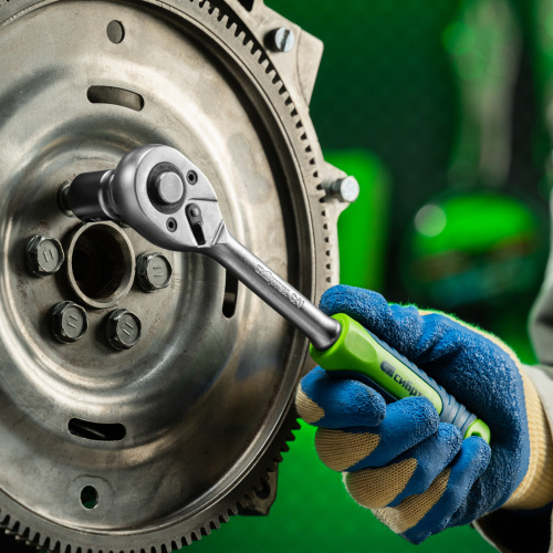 Ключ-трещотка 1/2", 45 зубьев, с быстрым сбросом, матовый хром Сибртех по ценам производителя в Воронеже с доставкой по всей России