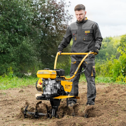 Мотоблок DPT-370S, 7 л.с., ремен.сцеп, фрез 3х4, ШОМ, передачи 3В/1Н Denzel по ценам производителя в Воронеже с доставкой по всей России