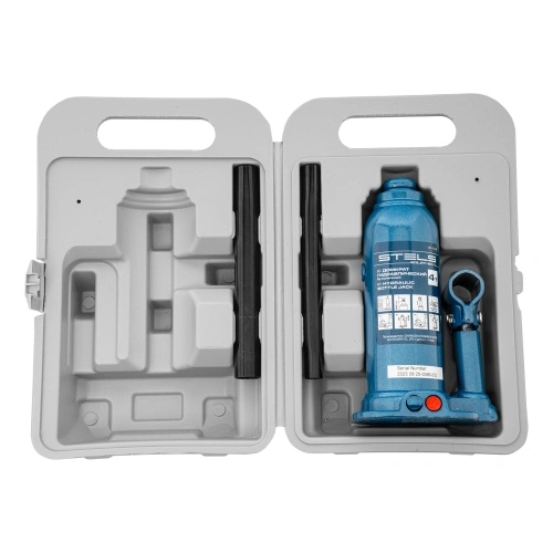 Домкрат гидравлический бутылочный, 4 т, h подъема 188-363 мм, в пластиковом кейсе Stels по ценам производителя в Воронеже с доставкой по всей России