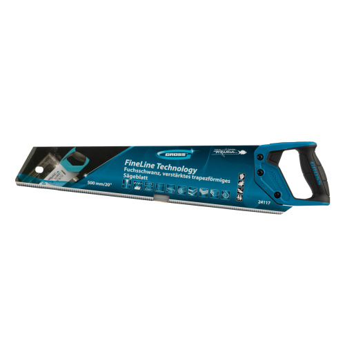 Ножовка по дереву Piranha, усиленное трапецевидное полотно, 500 мм, 11-12 TPI, зуб3D, каленый зуб, двухкомпонентная рукоятка Gross по ценам производителя в Воронеже с доставкой по всей России