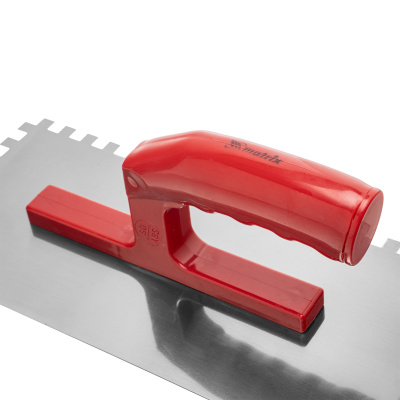 Гладилка стальная, 280 x 130 мм, зеркальная полировка, пластмастмассовая ручка, зуб 8 x 8 мм Matrix по ценам производителя в Воронеже с доставкой по всей России