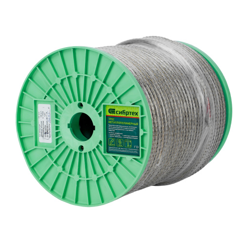 Трос металлополимерный прозрачный ПР-8.0, толщина 8.0 мм, катушка 100 метров Сибртех по ценам производителя в Воронеже с доставкой по всей России