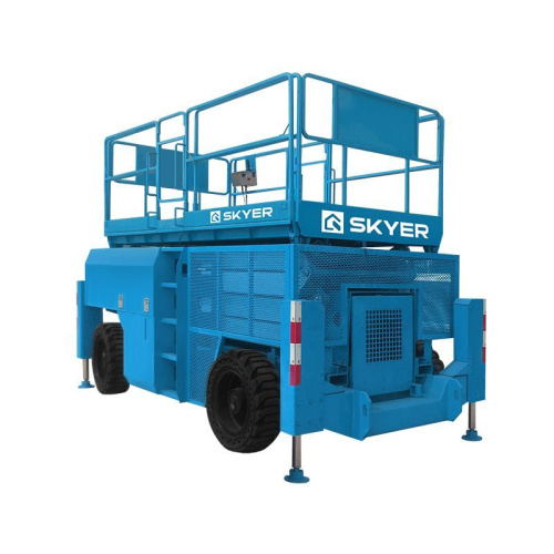Подъемник самоходный дизельный ножничный с выдвижными платформами SKYER DPL1568 по ценам производителя в Воронеже с доставкой по всей России