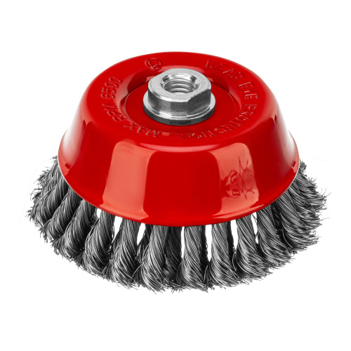 Щетка для УШМ, 125 мм, М14, "чашка", двухрядная, крученая проволока 0.35 мм Matrix по ценам производителя в Воронеже с доставкой по всей России