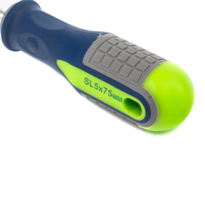 Отвертка, SL5 х 75 мм, CrV, трехкомпонентная рукоятка Сибртех по ценам производителя в Воронеже с доставкой по всей России
