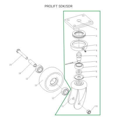 Кронштейн колесной опоры для штабелеров SDR1536/1545S/1645/1656/2036/2045, SDK по ценам производителя в Воронеже с доставкой по всей России