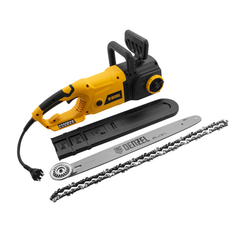 Пила цепная электрическая EDS-2200, 2.2 кВт,продольная, шина 45 см, шаг 3/8, паз 1.3 мм, 62 звена Denzel по ценам производителя в Воронеже с доставкой по всей России