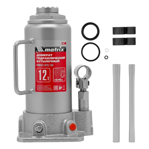 Домкрат гидравлический бутылочный, 12 т, высота подъема 230-465 мм Matrix по ценам производителя в Воронеже с доставкой по всей России