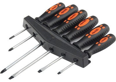 Набор отверток, двухкомпонентные рукоятки, 6 шт CrV Sparta. по ценам производителя в Воронеже с доставкой по всей России