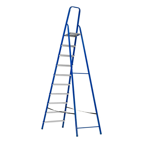 Стремянка, 10 ступеней, стальной профиль, алюминиевые ступени Сибртех по ценам производителя в Воронеже с доставкой по всей России
