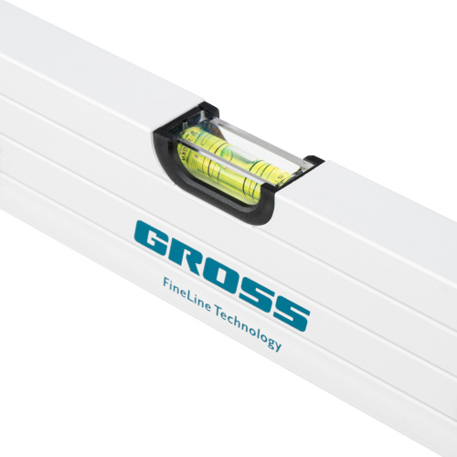 Уровень алюминиевый, 800 мм, усиленный, рукоятки, фрезерованный, 3 глазка, магнитный Gross по ценам производителя в Воронеже с доставкой по всей России