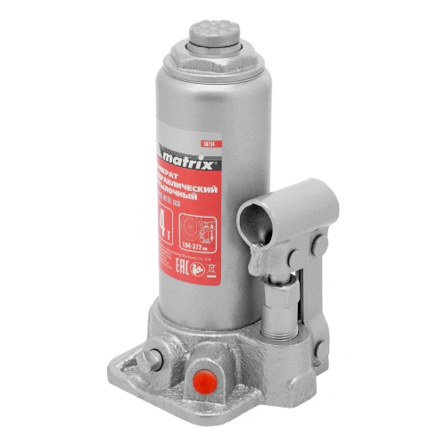Домкрат гидравлический бутылочный, 4 т, высота подъема 194-372 мм, в пластиковый кейсе Matrix по ценам производителя в Воронеже с доставкой по всей России