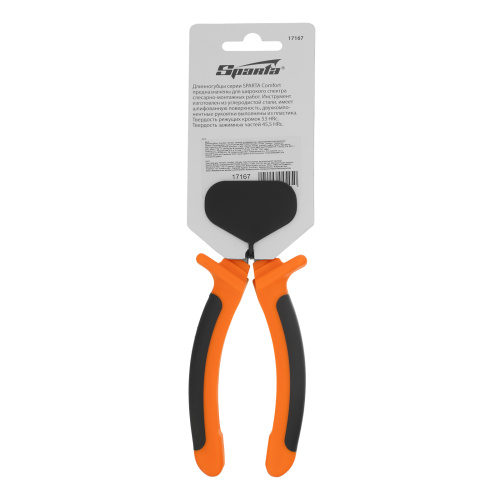 Длинногубцы прямые Comfort, 180 мм, шлифованные, двухкомпонентные рукоятки Sparta по ценам производителя в Воронеже с доставкой по всей России