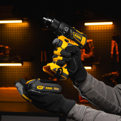 Дрель-шуруповерт аккумуляторная, бесщет. BLDL-IB-18-0, Li-Ion, 18 В Denzel по ценам производителя в Воронеже с доставкой по всей России