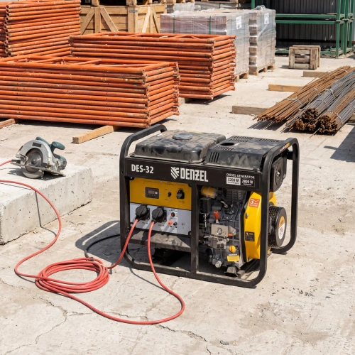 Генератор дизельный DES-32, 3,2 кВт, 230 В, 11 л, ручной стартер Denzel по ценам производителя в Воронеже с доставкой по всей России