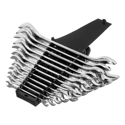 Набор ключей рожковых 12 шт, (6-32мм) CrV, EllipticaL зеркальное хромирование Matrix по ценам производителя в Воронеже с доставкой по всей России