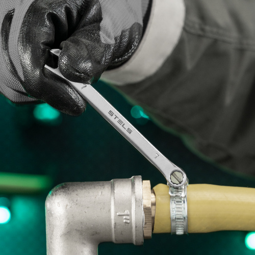 Ключ комбинированный, 7 мм, CrV, матовый хром Stels по ценам производителя в Воронеже с доставкой по всей России