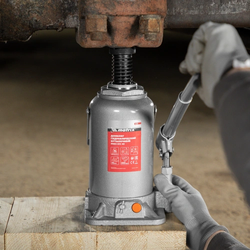 Домкрат гидравлический бутылочный, 20 т, h подъема 244-449 мм Matrix по ценам производителя в Воронеже с доставкой по всей России
