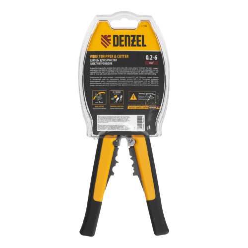 Щипцы для зачистки электропроводов 0,2-6 мм², функция обрезания проводов Denzel по ценам производителя в Воронеже с доставкой по всей России