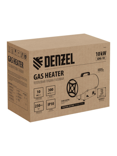 Газовая тепловая пушка GHG-10, 10 кВт, 300 м3/ч, пропан-бутан Denzel по ценам производителя в Воронеже с доставкой по всей России