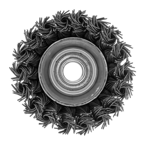 Щетка для УШМ, 75 мм, М14, "чашка", крученая проволока 0.8 мм Matrix по ценам производителя в Воронеже с доставкой по всей России