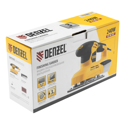 Машина плоскошлифовальная вибрационная VS-90-187, 240 Вт, 6000-11000 об/мин Denzel по ценам производителя в Воронеже с доставкой по всей России
