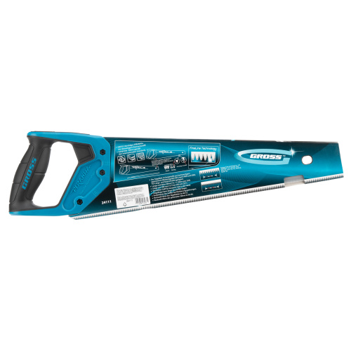 Ножовка по дереву "Piranha", 400 мм, 11-12 TPI, зуб-3D, каленый зуб, тефлоновое покрытие полотна, двухкомпонентная рукоятка Gross по ценам производителя в Воронеже с доставкой по всей России
