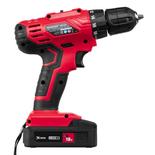 Дрель-шуруповерт аккумуляторная MCDL-18-02, Li-Ion, 18 В, 2 акк. MTX по ценам производителя в Воронеже с доставкой по всей России