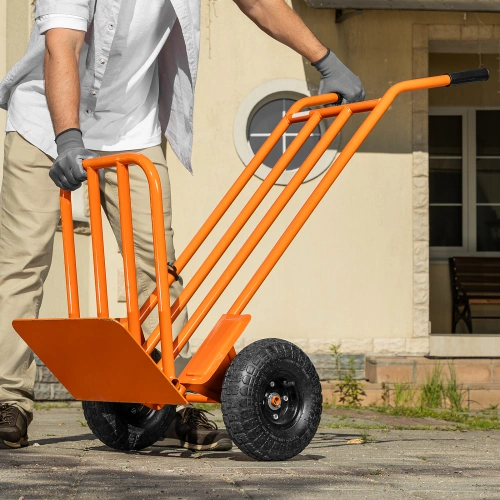 Тележка ручная 2-х колесная, усиленная, г/п 250кг, откидная платформа 530х400мм Сибртех по ценам производителя в Воронеже с доставкой по всей России