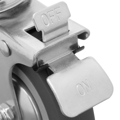 Колесо поворотное с тормозом D 75 мм, крепление  платформенное Сибртех по ценам производителя в Воронеже с доставкой по всей России