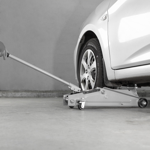 Домкрат гидравлический подкатной, 3 т, высота подъема 130-410 мм, поворотная ручка Matrix по ценам производителя в Воронеже с доставкой по всей России