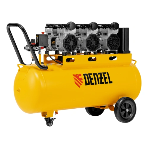 Компрессор безмасляный, малошумный  DLS 2250/100, 2250 Вт, 3x750, 100 л, 410 л/мин блок управления/ Denzel по ценам производителя в Воронеже с доставкой по всей России