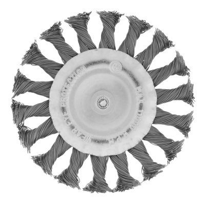 Щетка для дрели, 100 мм, плоская со шпилькой, крученая металлическая проволока Matrix по ценам производителя в Воронеже с доставкой по всей России
