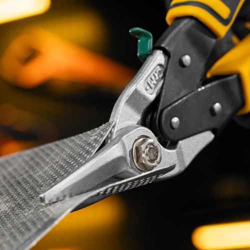 Ножницы по металлу, 270 мм, прямой и правый рез, сталь-СrMo, трехкомпонентные рукоятки Denzel по ценам производителя в Воронеже с доставкой по всей России