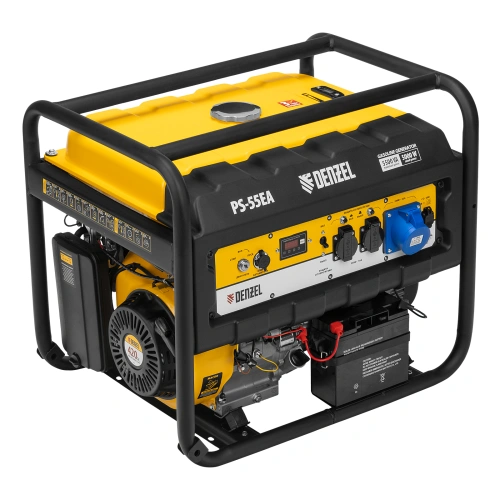 Генератор бензиновый PS 55 EA, 5.5 кВт, 230 В, 25 л, коннектор автоматики, электростартер Denzel по ценам производителя в Воронеже с доставкой по всей России