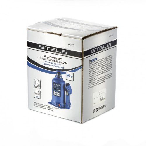 Домкрат гидравлический бутылочный телескопический, 8 т, подъем 170-430 мм Stels по ценам производителя в Воронеже с доставкой по всей России