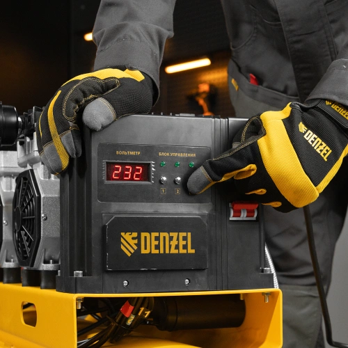 Компрессор безмасляный, малошумный  DLS 2250/100, 2250 Вт, 3x750, 100 л, 410 л/мин блок управления/ Denzel по ценам производителя в Воронеже с доставкой по всей России