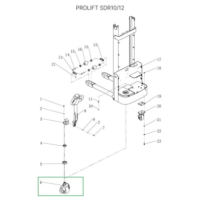 Редуктор ведущего колеса в сборе для штабелеров SDR 1-1,2 т, SDR1635 по ценам производителя в Воронеже с доставкой по всей России