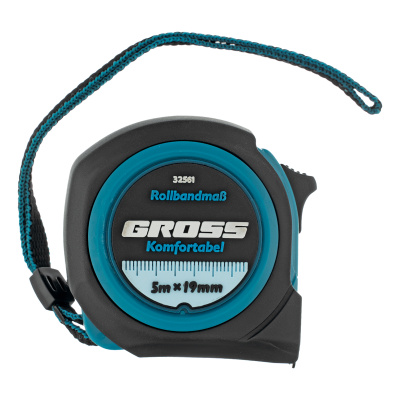 Рулетка Komfortabel 5 м х 19 мм,обрезиненный корпус Gross по ценам производителя в Воронеже с доставкой по всей России
