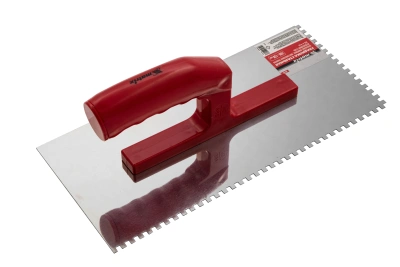 Гладилка из нержавеющей стали, 280 х 130 мм, зеркальная полировка, пластмассовая ручка, зуб 4 х 4 мм Matrix по ценам производителя в Воронеже с доставкой по всей России