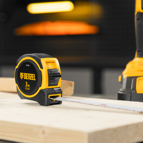 Рулетка 3м х 16мм, двухкомп. корпус, магнитный обрезиненный зацеп Denzel по ценам производителя в Воронеже с доставкой по всей России