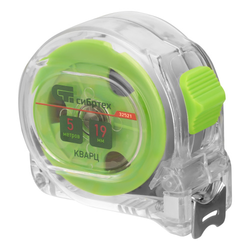 Рулетка Кварц,прозрачный корпус,амортизатор,3 м х 16 мм Сибртех по ценам производителя в Воронеже с доставкой по всей России
