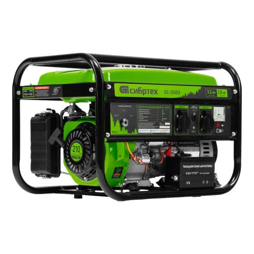 Генератор бензиновый БС-3500Э, 3.2 кВт, 230В, 4-х тактный, 15 л, электростартер Сибртех по ценам производителя в Воронеже с доставкой по всей России