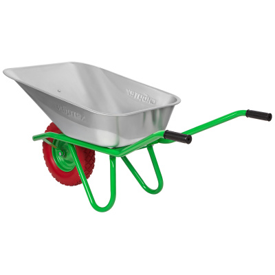 Тачка садово-строительная с PU колесом, грузоподъемность 180 кг, объем 90 л Сибртех по ценам производителя в Воронеже с доставкой по всей России