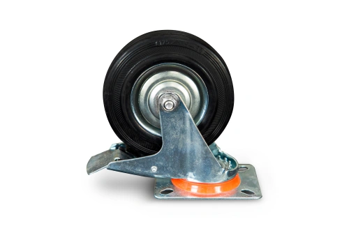 Колесо поворотное резина SRCLb 55 125 мм с тормозом (N) по ценам производителя в Воронеже с доставкой по всей России