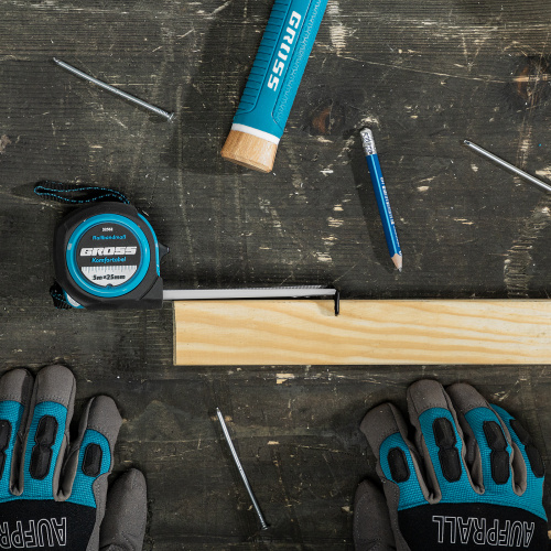 Рулетка Komfortabel 5 м х 25 мм,обрезиненный корпус Gross по ценам производителя в Воронеже с доставкой по всей России