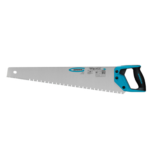 Ножовка по дереву "Piranha", 550 мм, сегментное строение рабочей кромки, 7-8 TPI, зуб-3D, двухкомпонентная рукоятка Gross по ценам производителя в Воронеже с доставкой по всей России