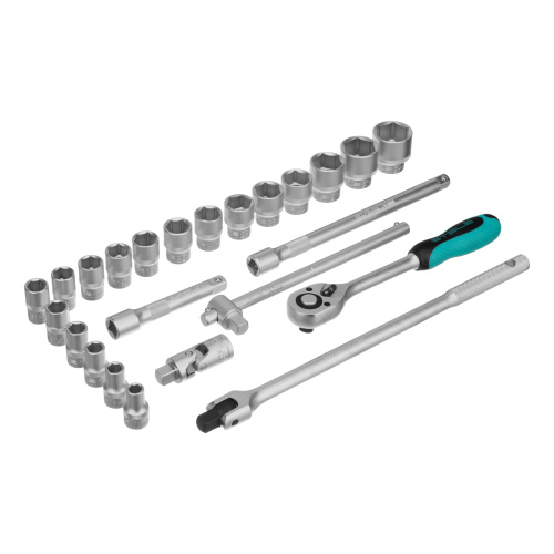 Набор торцевых головок с трещоткой 1/2", 24 предмета Stels по ценам производителя в Воронеже с доставкой по всей России