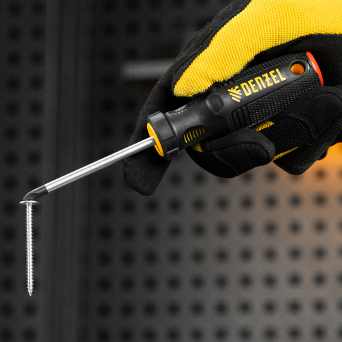 Отвертка, PH1х75 мм, S2, 3к рукоятка Denzel по ценам производителя в Воронеже с доставкой по всей России